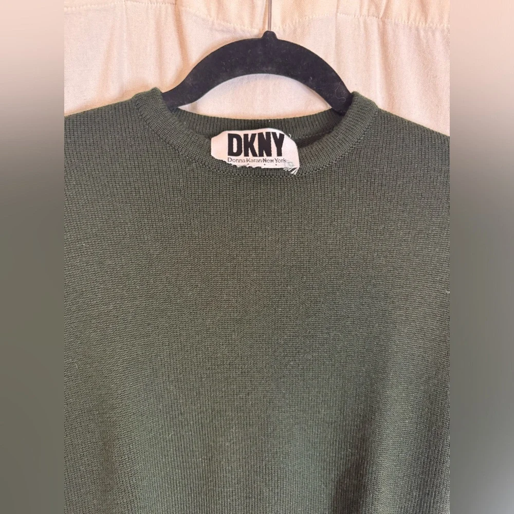 DKNY vintage Dark Green Turtleneck Sweater bodysuit - Picture 2 of 7